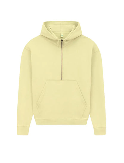 Ekologisk damhoodie med halv dragkedja