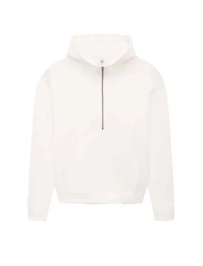 Ekologisk damhoodie med halv dragkedja
