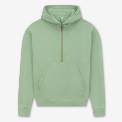 Women’s half-zip organic hoodie