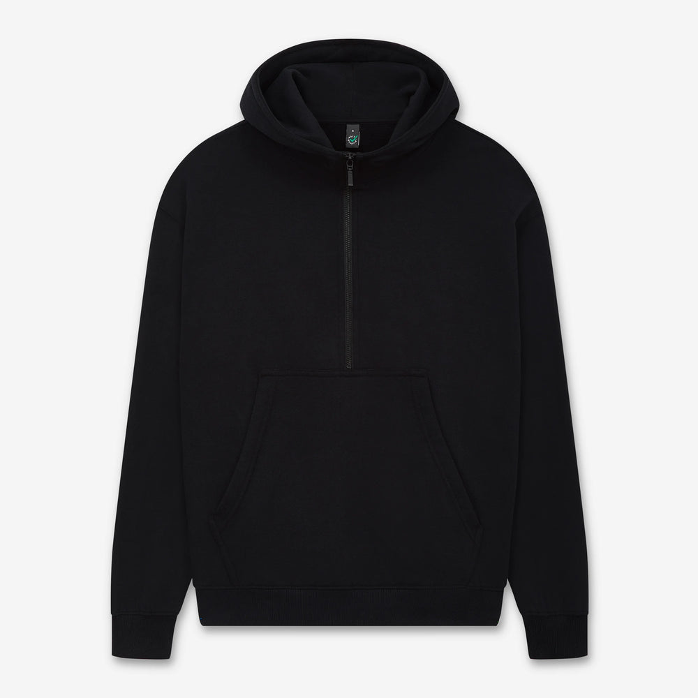Women’s half-zip organic hoodie