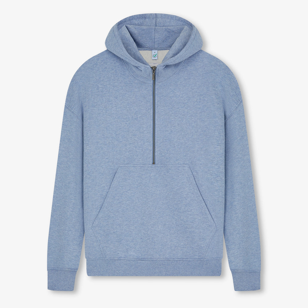 Women’s half-zip organic hoodie