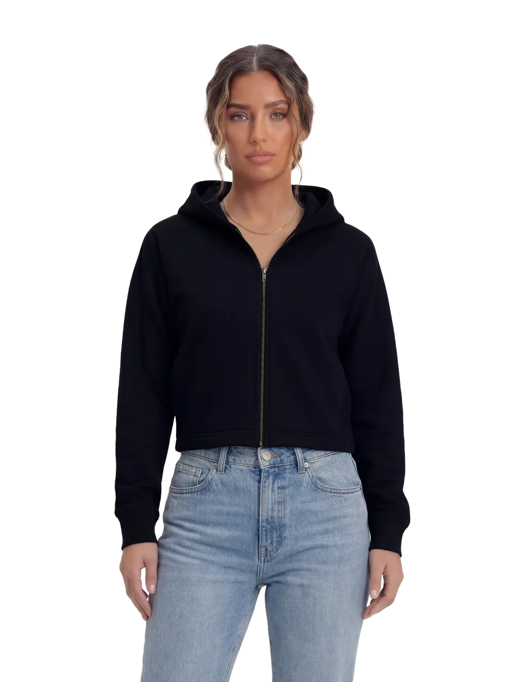 Women’s organic cropped hoodie