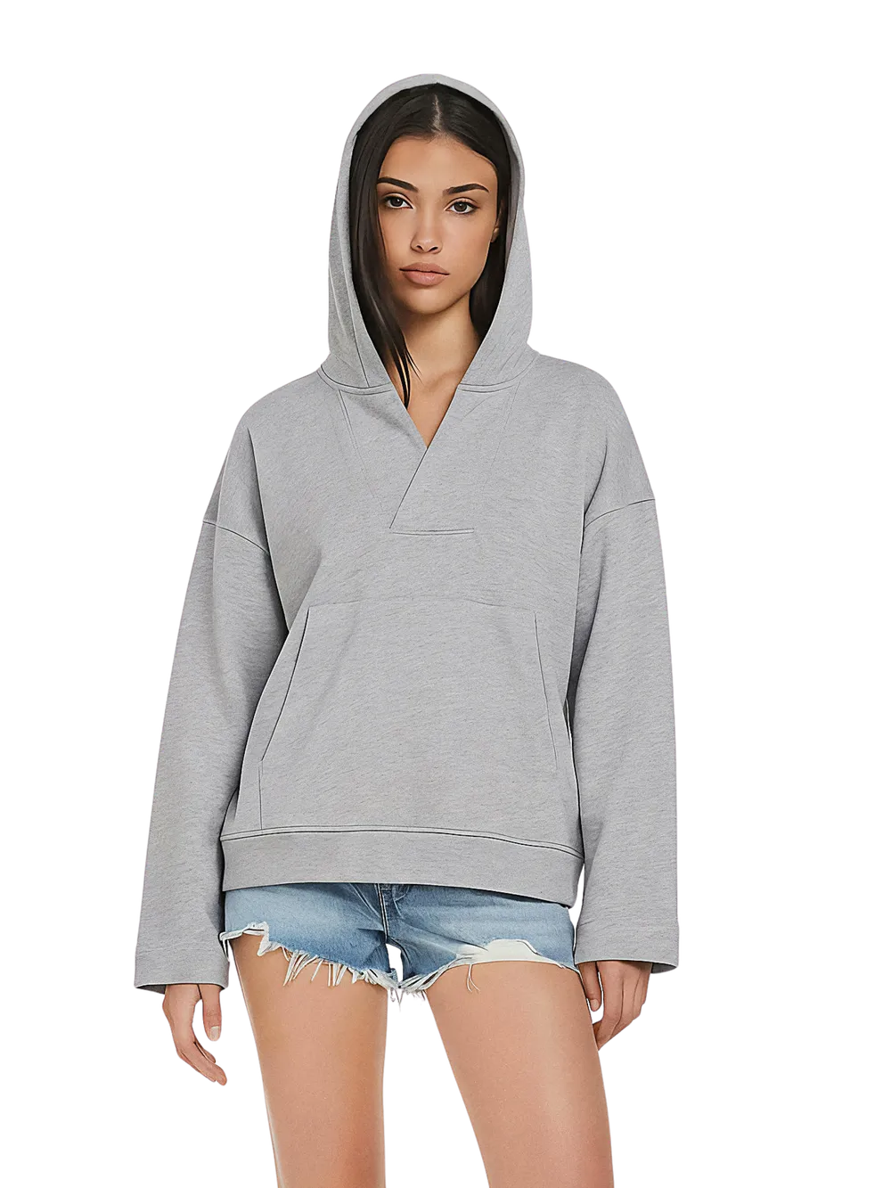 Women’s organic v-neck hoodie