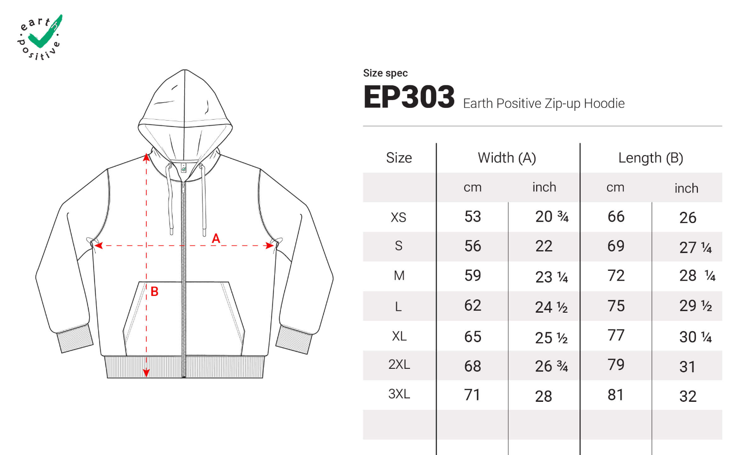 Zip up organic hoodie