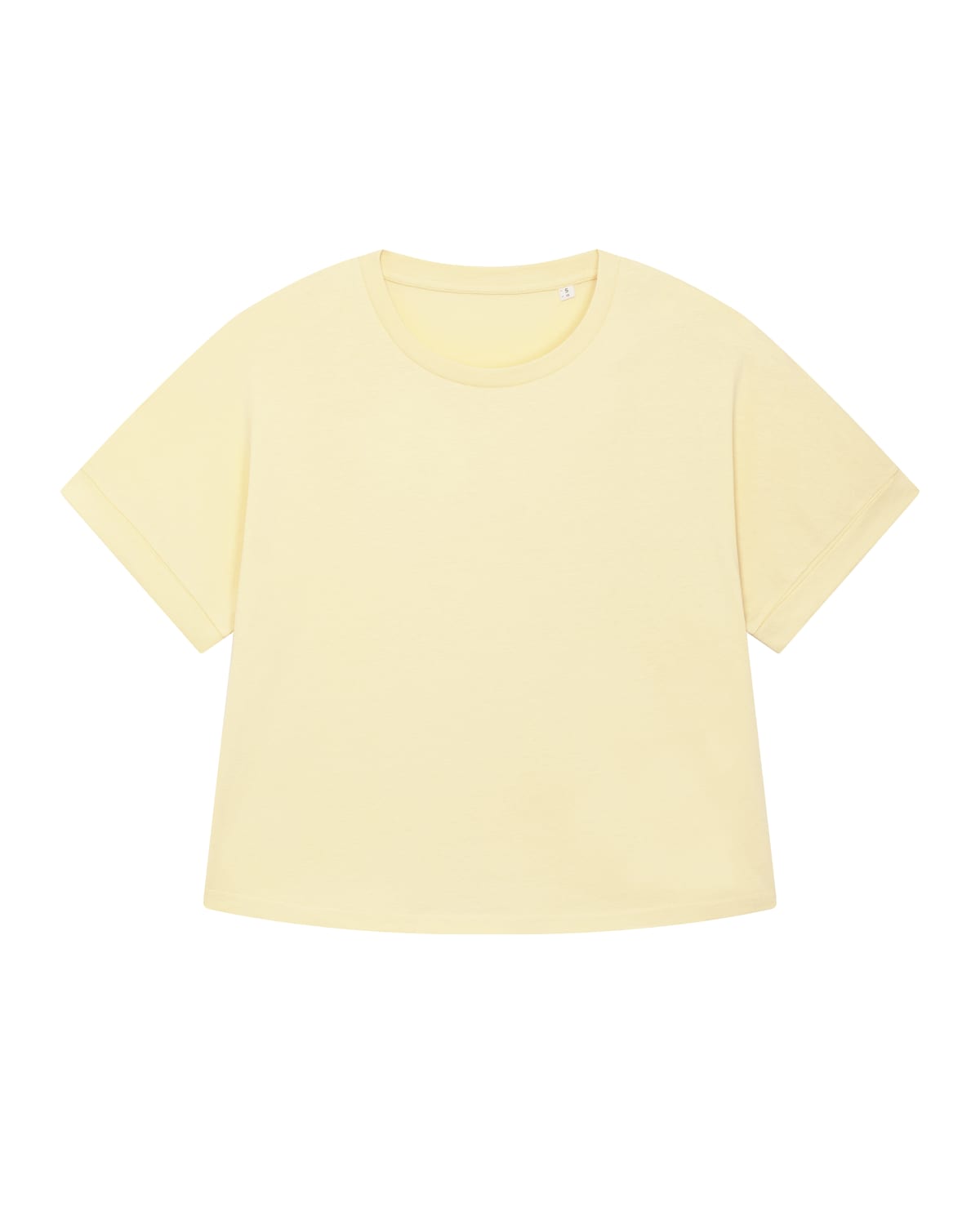Oversized Ekologisk T-Shirt för Dam med Upprullade Ärmar