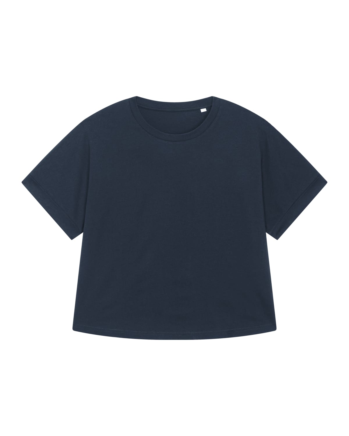Oversized Ekologisk T-Shirt för Dam med Upprullade Ärmar