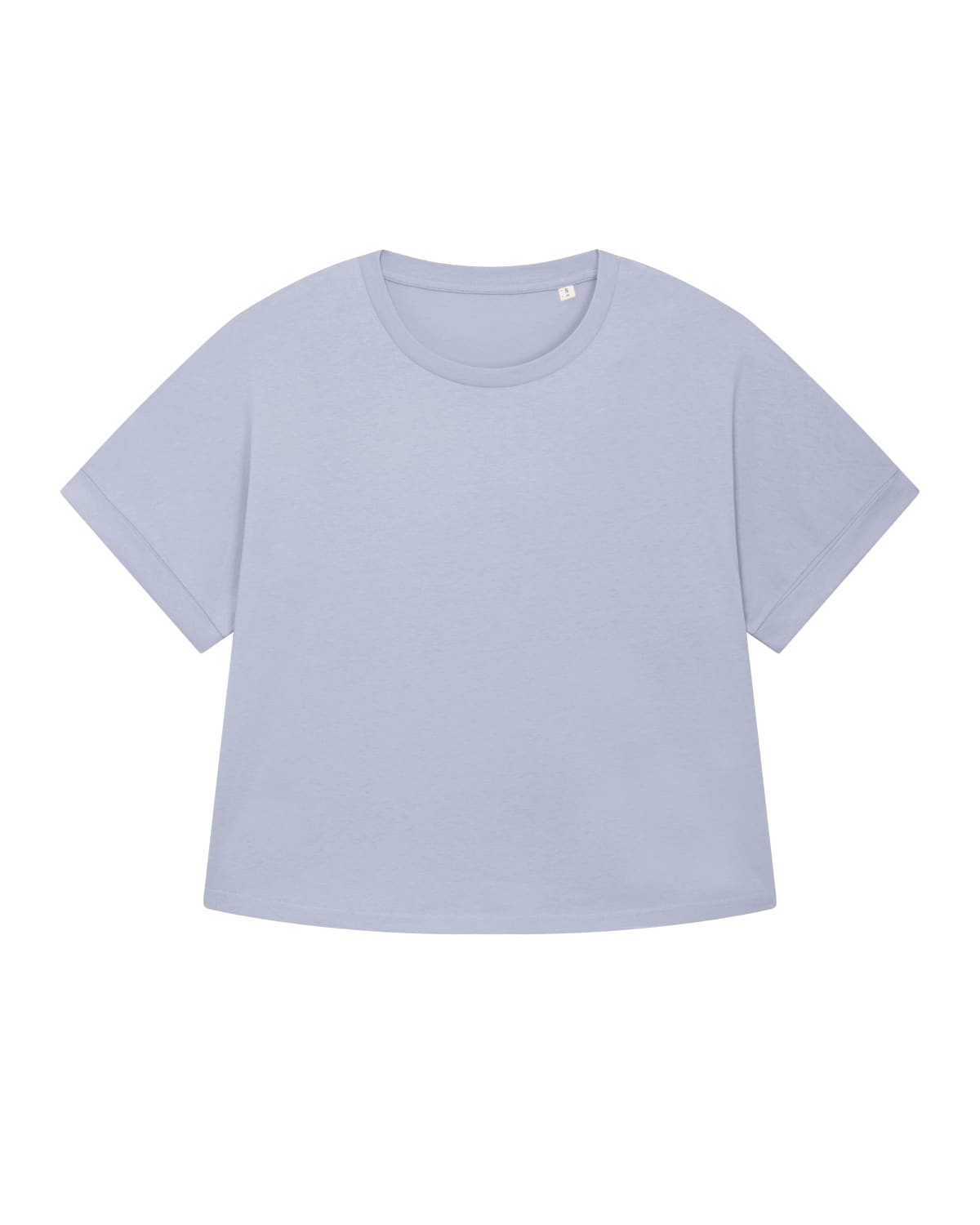 Oversized Ekologisk T-Shirt för Dam med Upprullade Ärmar