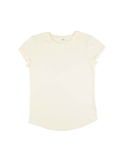 T-shirt med upprullade ärmar