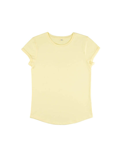 T-shirt med upprullade ärmar